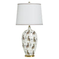 Stylecraft Ceramic Table Lamp Cheetah Gold White Shade
