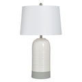 Stylecraft Ceramic Table Lamp Evian Ivory Off White Shade
