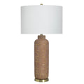 Stylecraft Ceramic Table Lamp Konya Gold White Shade