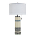 Stylecraft Ceramic Table Lamp Labin Blue White Shade