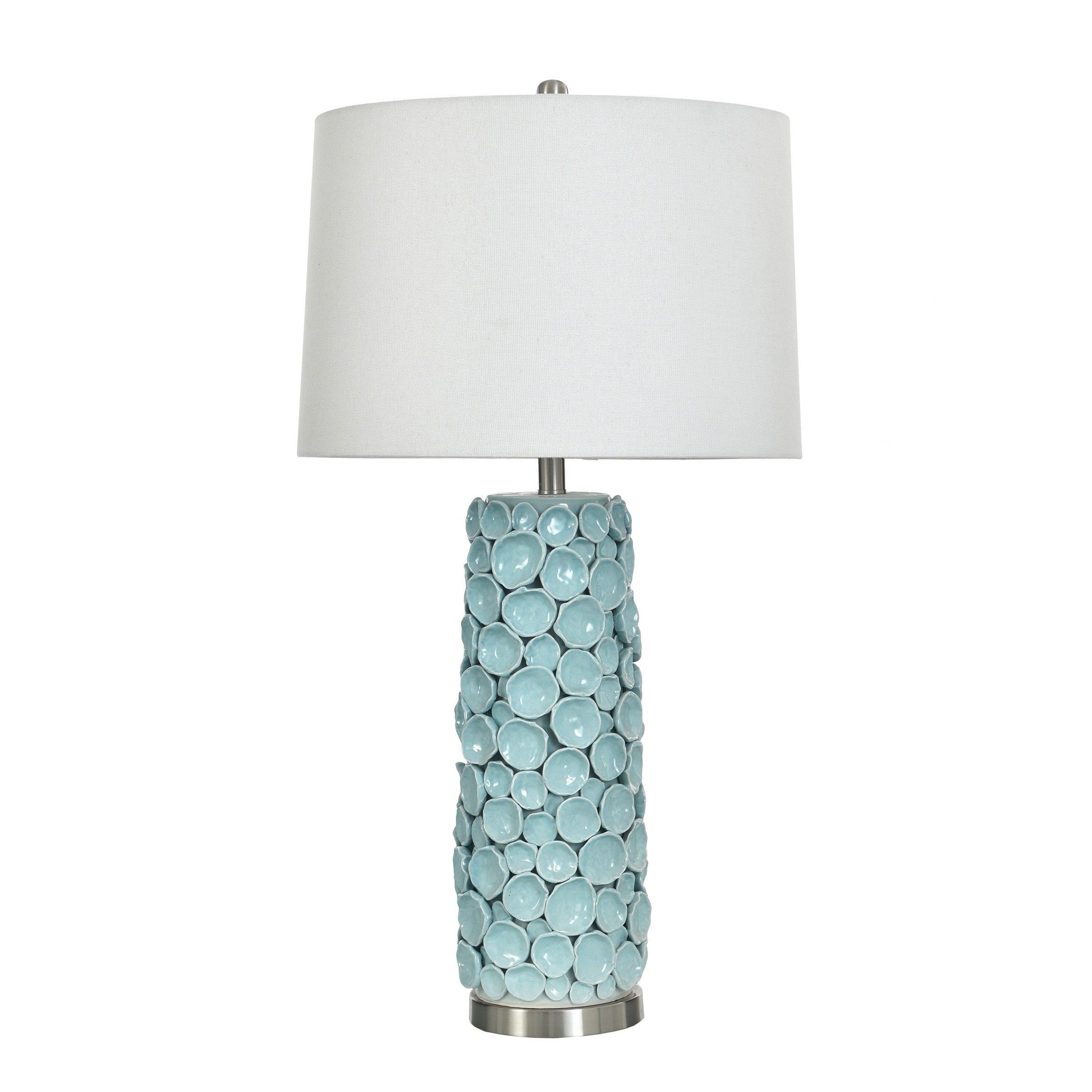 Stylecraft Ceramic Table Lamp Naha Blue White Shade
