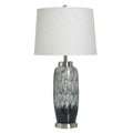 Stylecraft Ceramic Table Lamp Rogan Grey White Shade