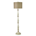 Charlton Crackled White And Gold Table Lamp Taupe Hardback Silk Shade