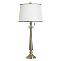 Stylecraft Coralie Steel Table Lamp Hayla Gold White Shade