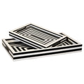Stylecraft Dann Foley Palazzo Inlay Tray Black White Set Of 2