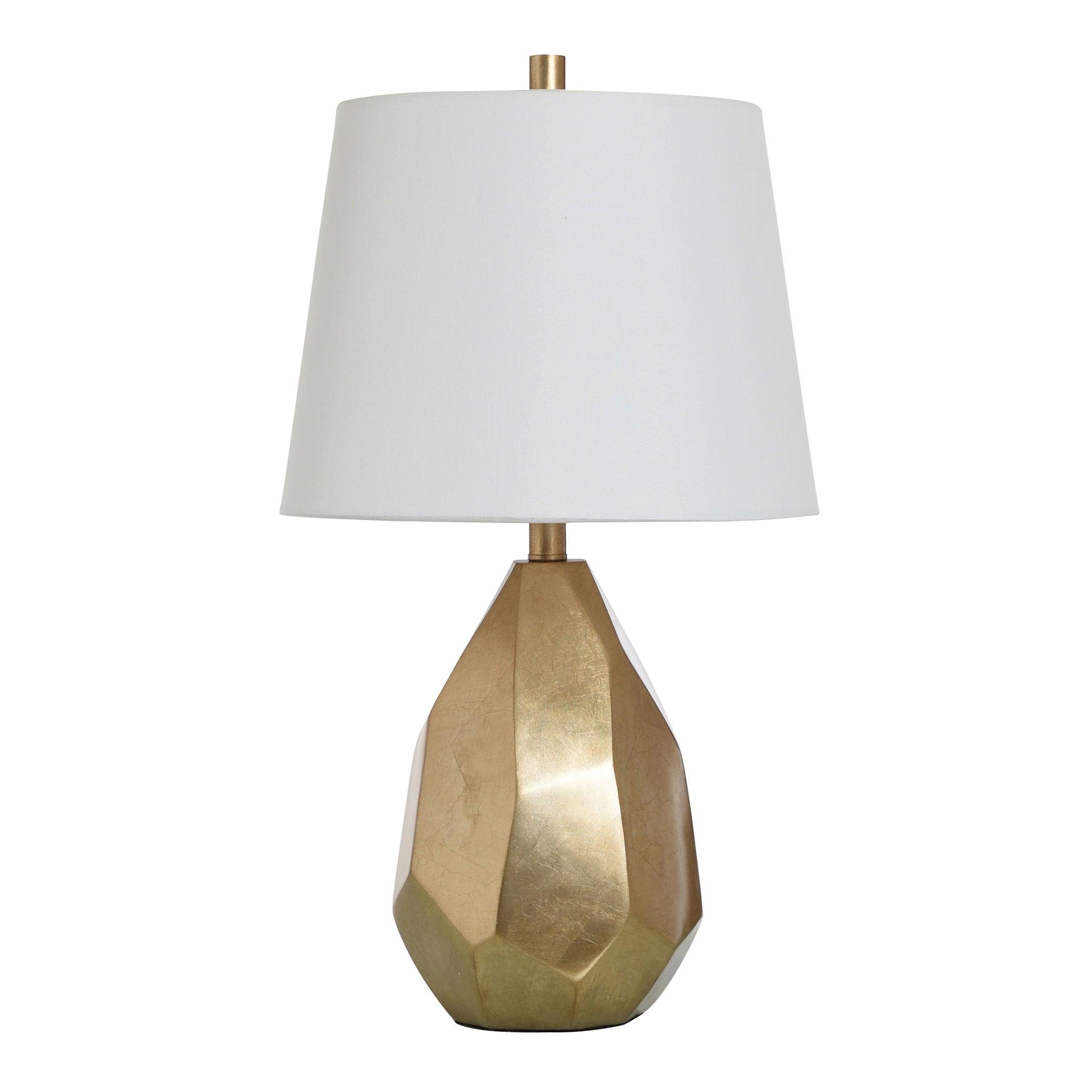 Declan Gold Table Lamp Brussels Off White Shade