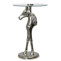 Stylecraft Equestrian Accent Table Nickel Plated