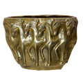 Stylecraft Equestrian Relief Decorative Bowl Antique Brass