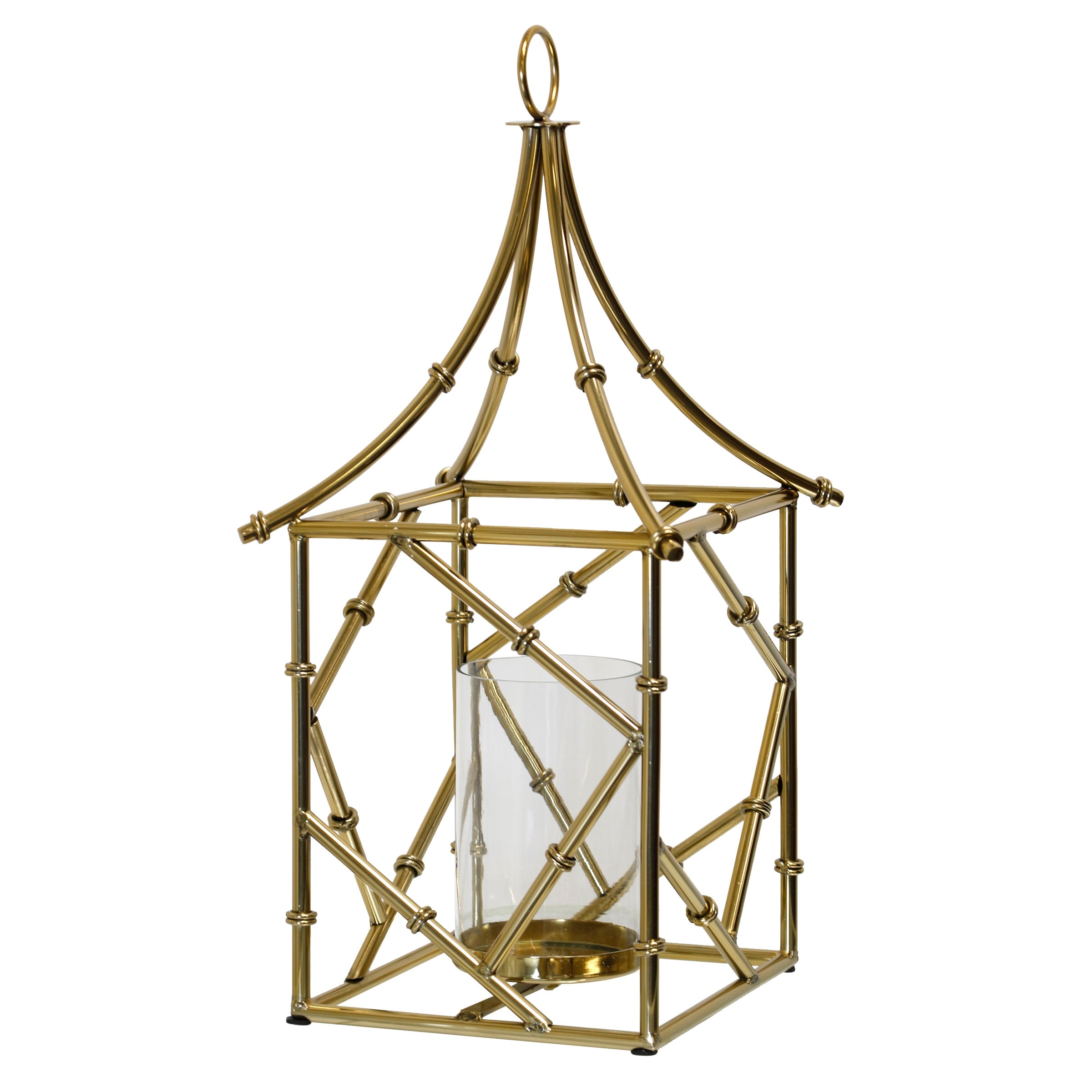 Stylecraft Gilded Pavilion Lantern Candle Holder Gold
