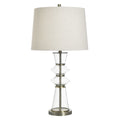 Stylecraft Glass Table Lamp Vucover Gold White Shade