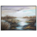 Stylecraft Into The Marsh Hand Embellished Framed Canvas Wall Art 32 X 32