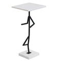 Stylecraft Lineform Martini Accent Table White Black Left