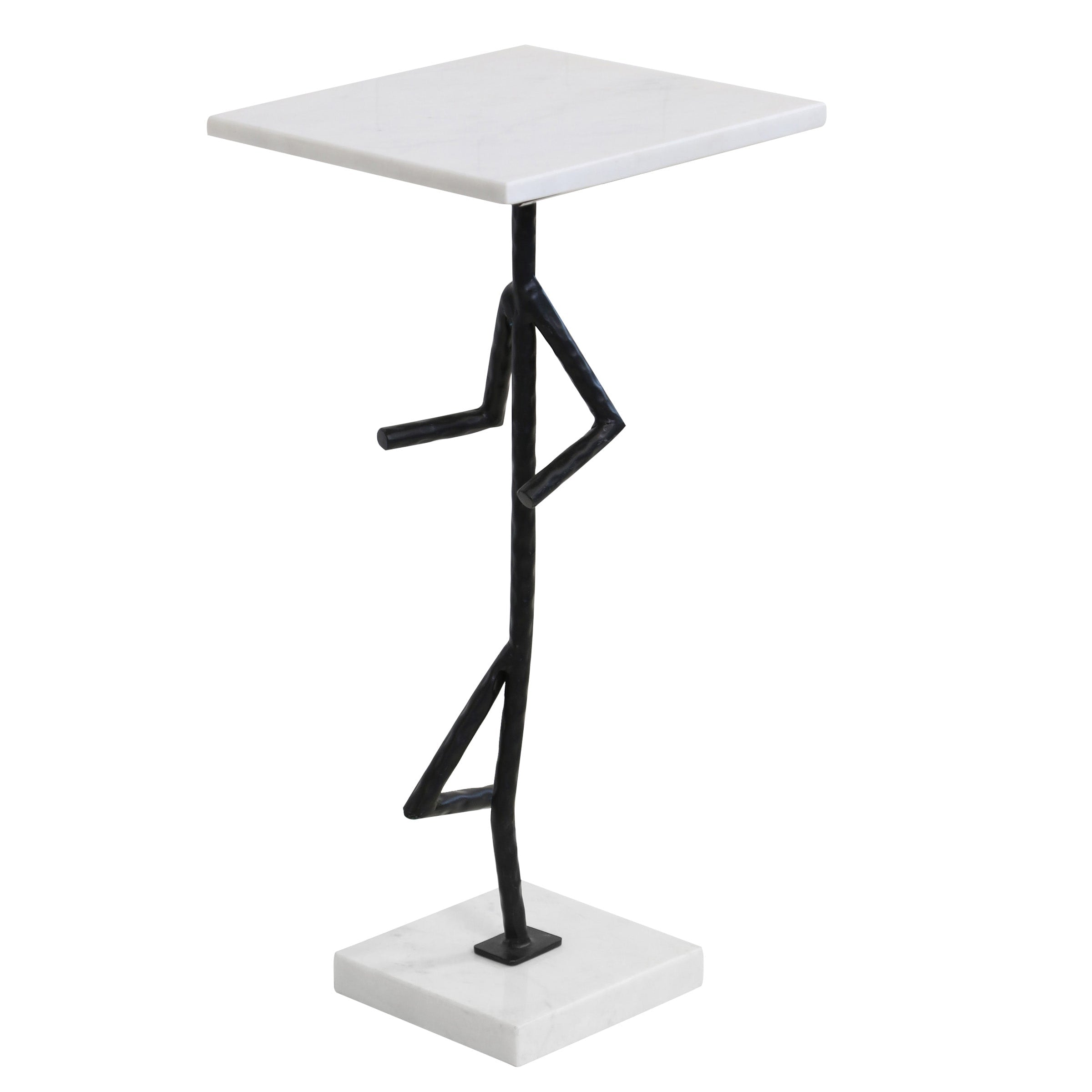 Stylecraft Lineform Martini Accent Table White Black Left