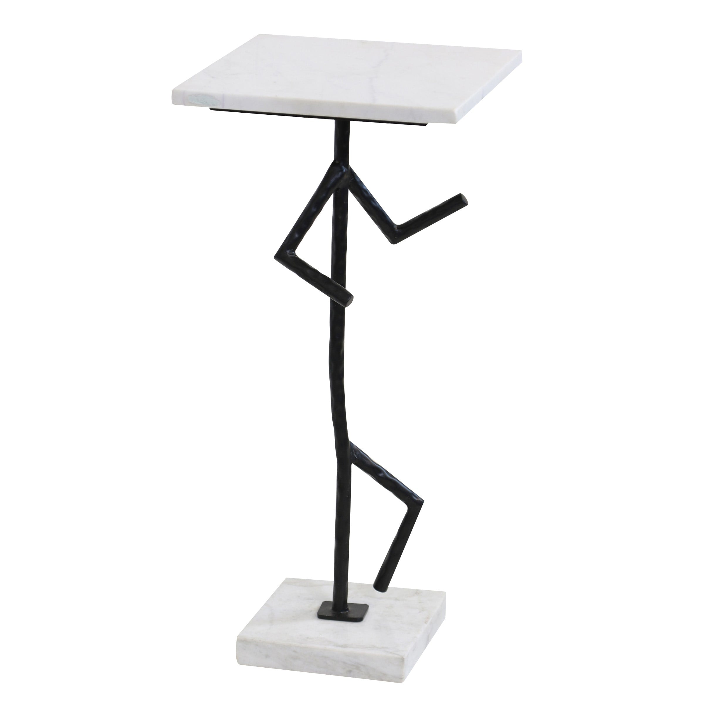 Stylecraft Lineform Martini Accent Table White Black Right