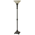 Madison Bronze Floor Lamp White Glass Shade