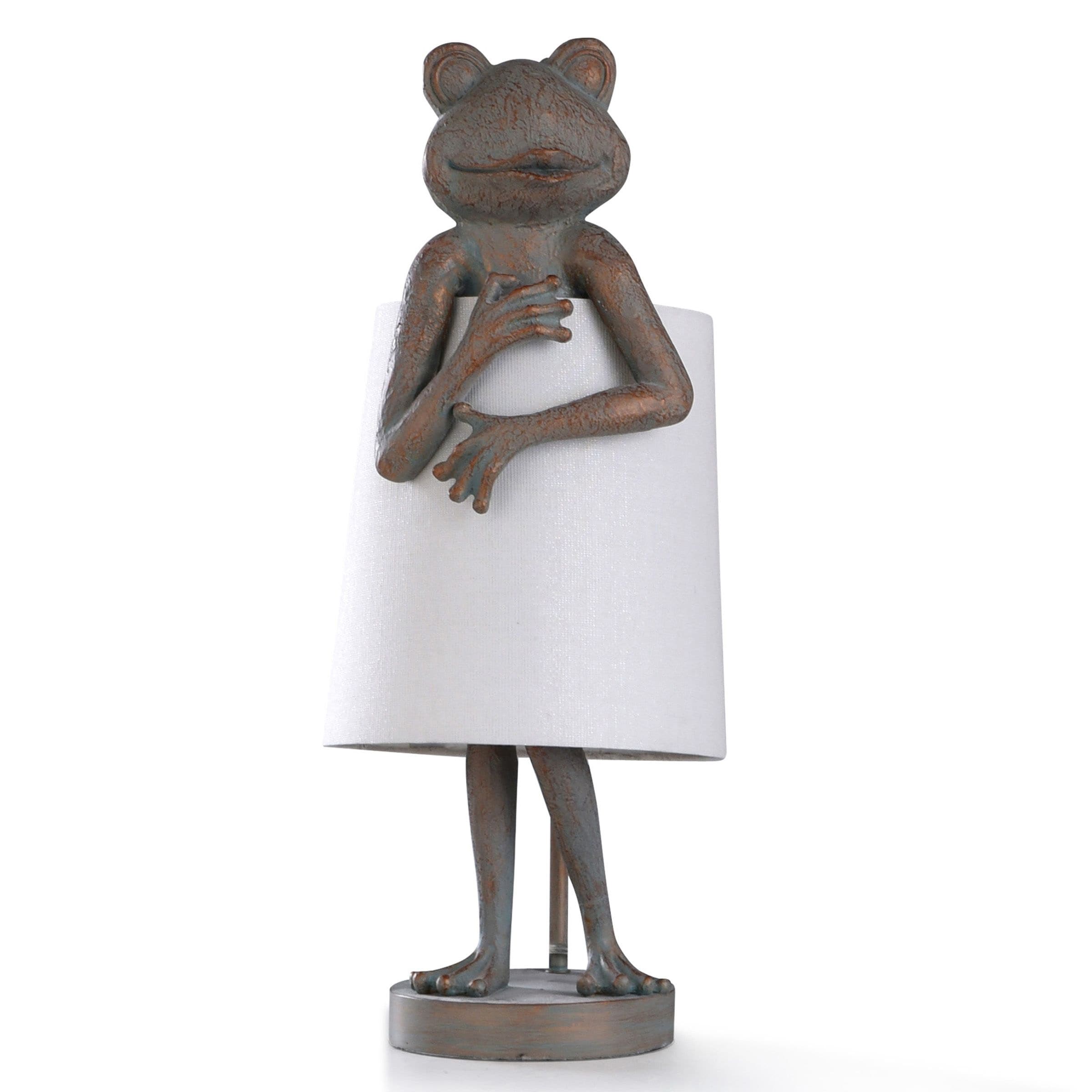 Stylecraft Malta Dark Sage And Aged Copper Metal Table Lamp