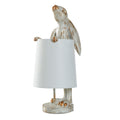 Stylecraft Malta White Washed Light Copper Rabbit Desk Lamp