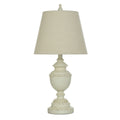 Marion Distressed Cream Table Lamp Light Beige Shade