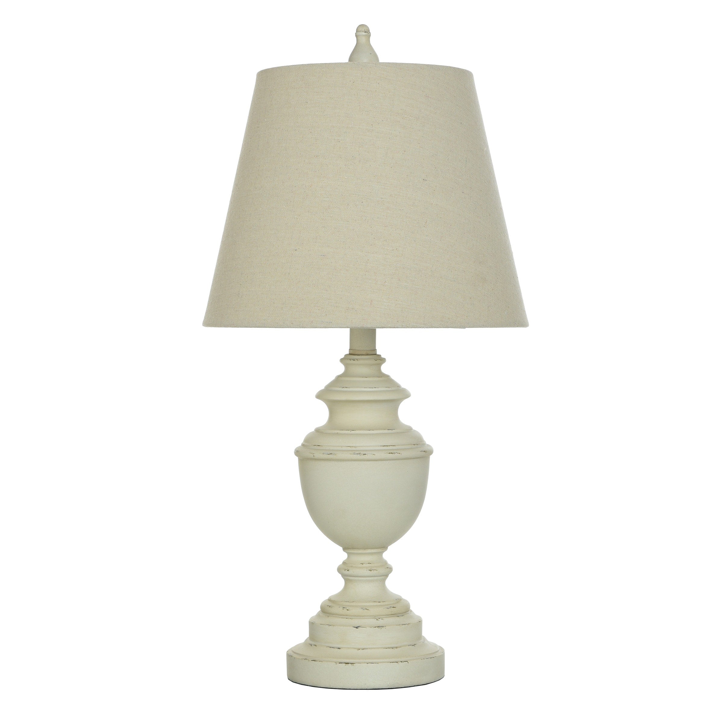 Marion Distressed Cream Table Lamp Light Beige Shade