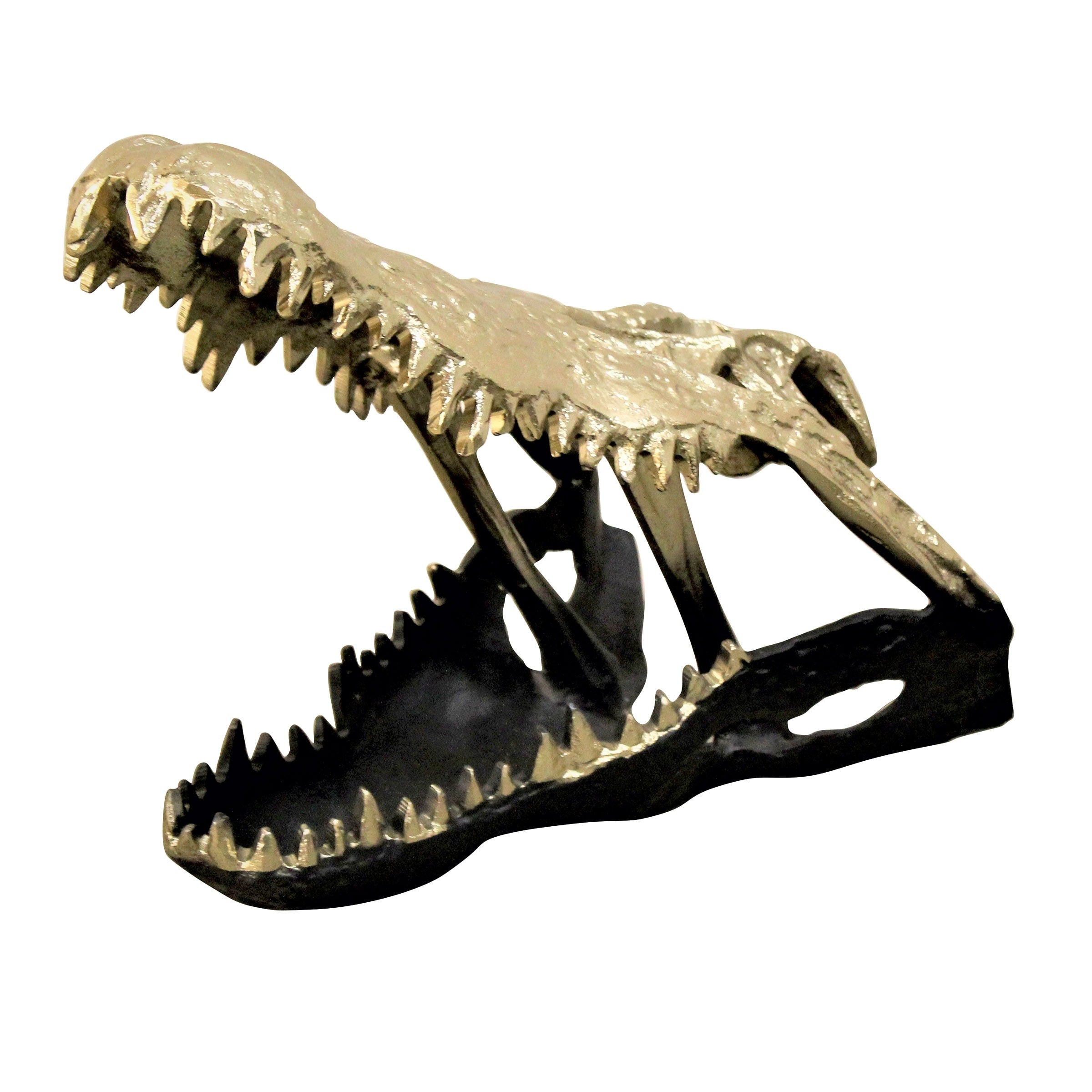 Stylecraft Menagerie Gilded Crocodile Skull Champagne Gold