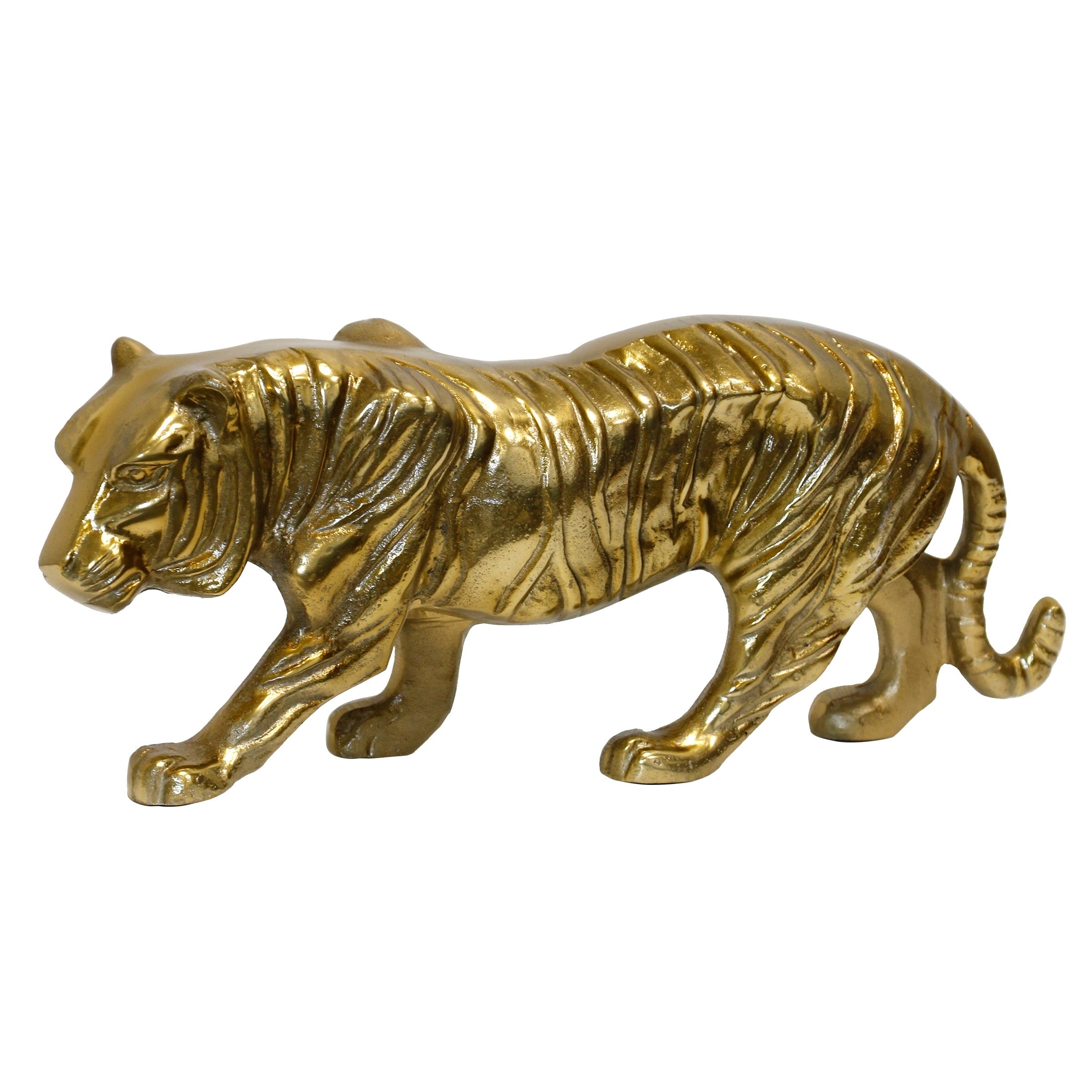 Stylecraft Menagerie Tiger Decorative Object Antique Brass