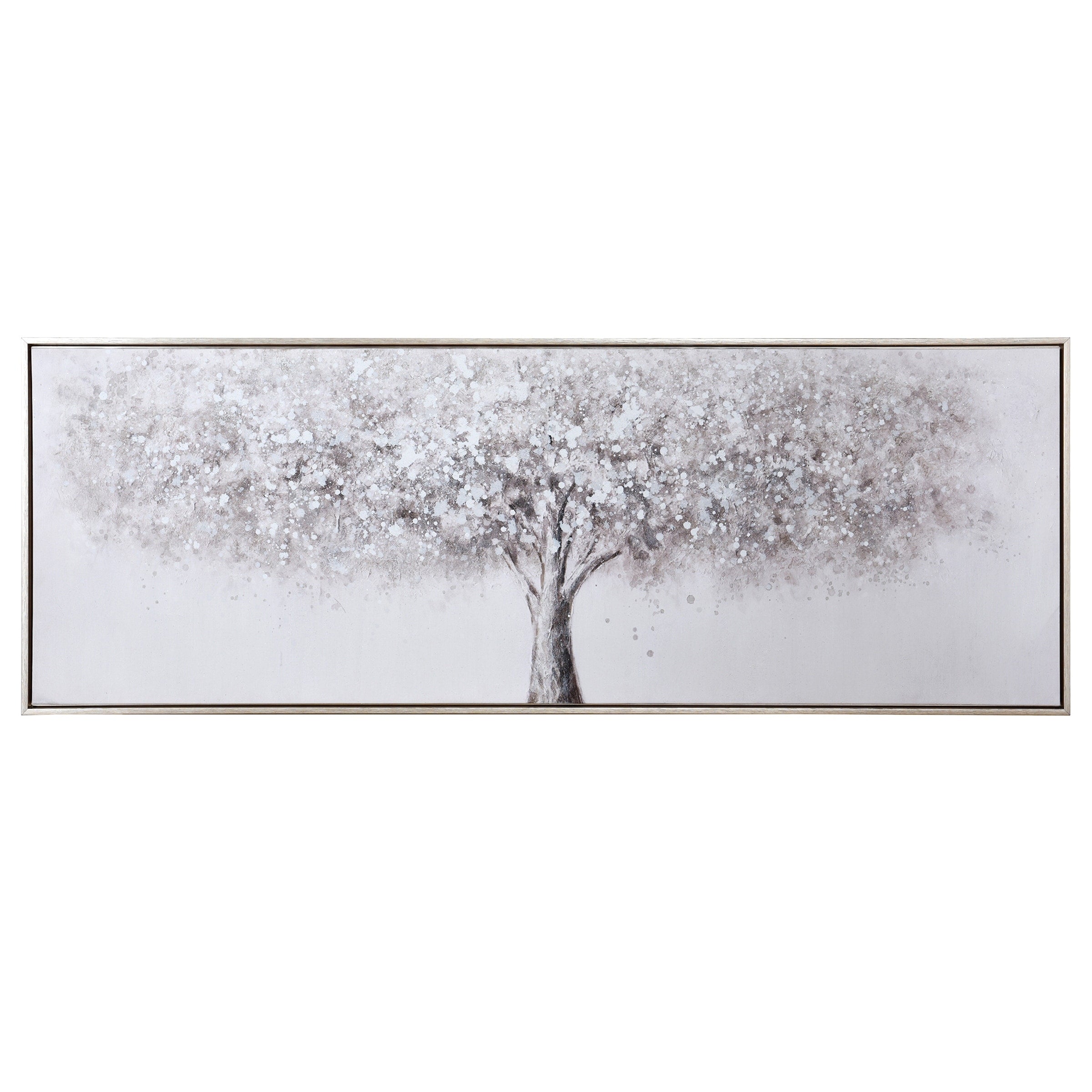 Stylecraft Natural Coverage Hand Painted Framed Canvas Wall Art 55 X 20
