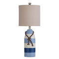 Nautical Striped Blue With Rope Detail Table Lamp
