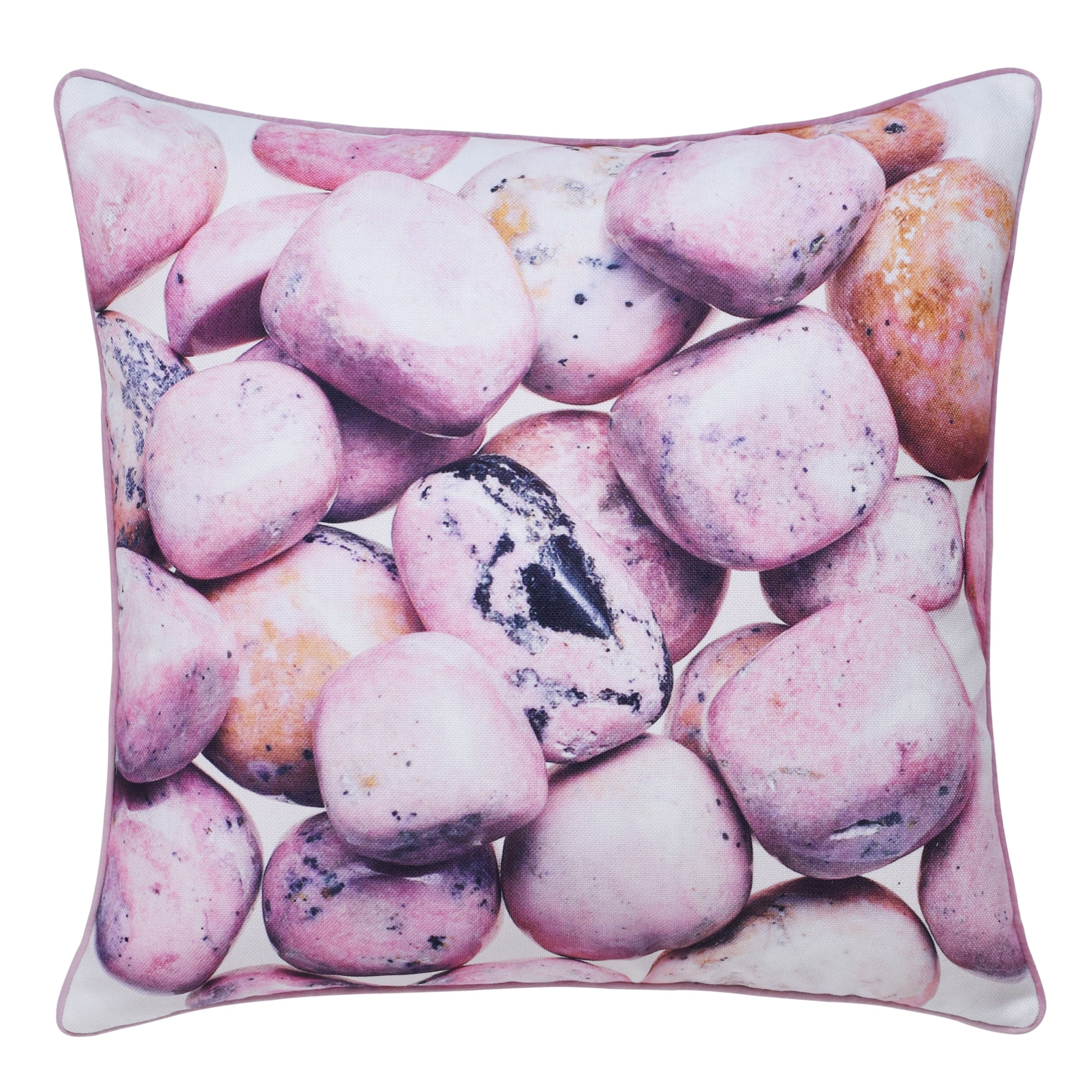 Stylecraft Norman Wyatt Home Pebble Stone Print Pillow Pink