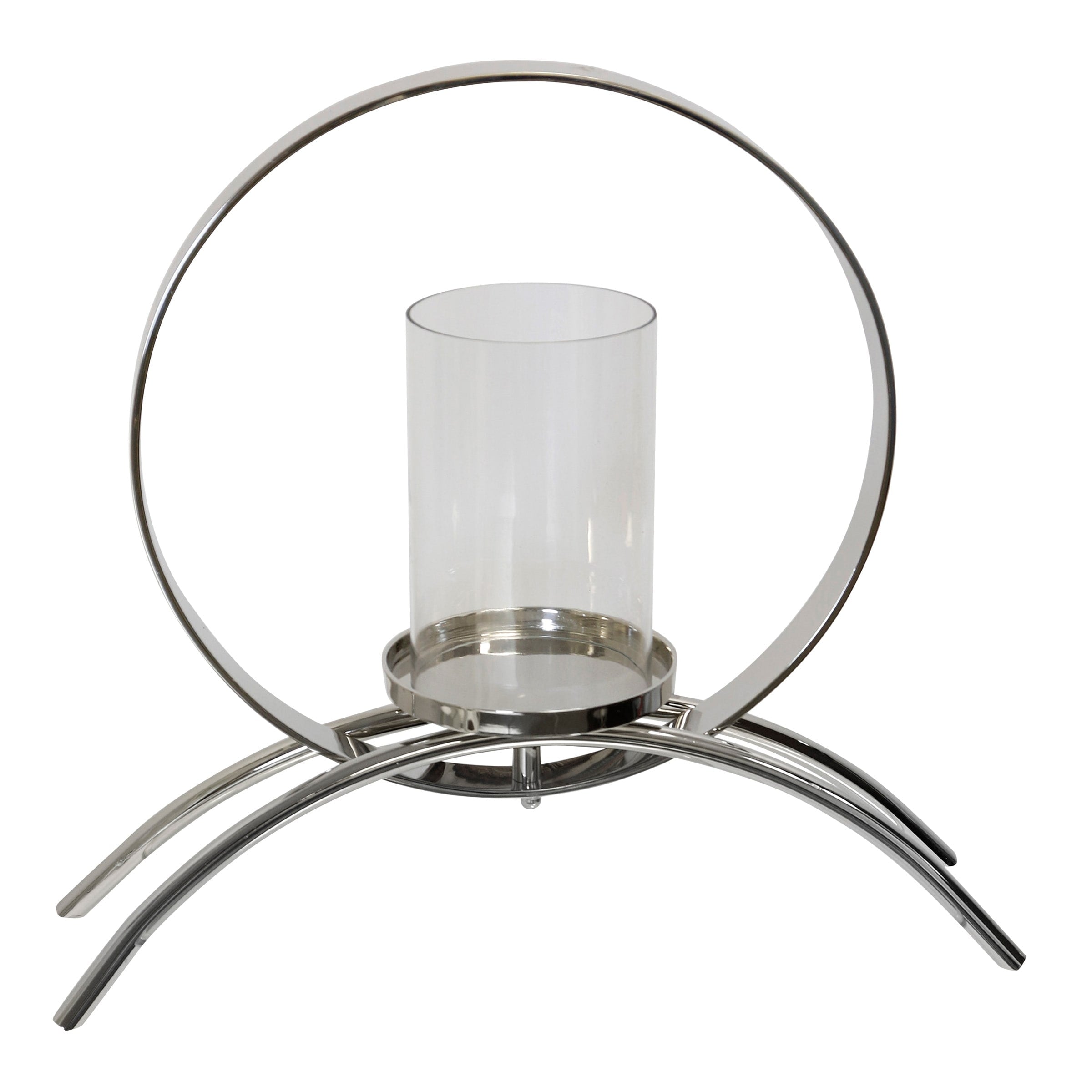 Stylecraft Orbit Halo Candle Holder Nickel Plated
