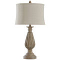 Poly Brown With Black Tint Table Lamp Beige Shade