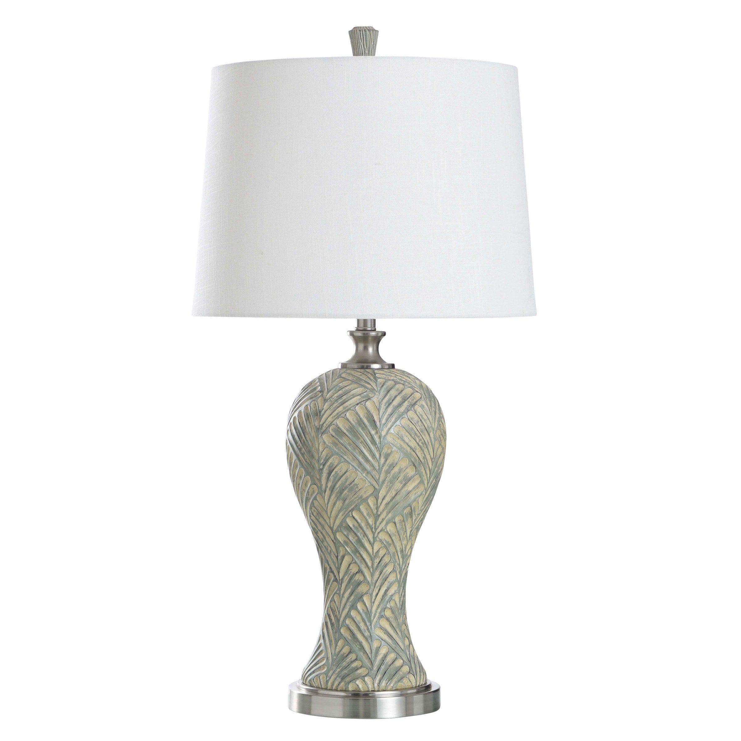 Stylecraft Poly Table Lamp Bellevue White Shade