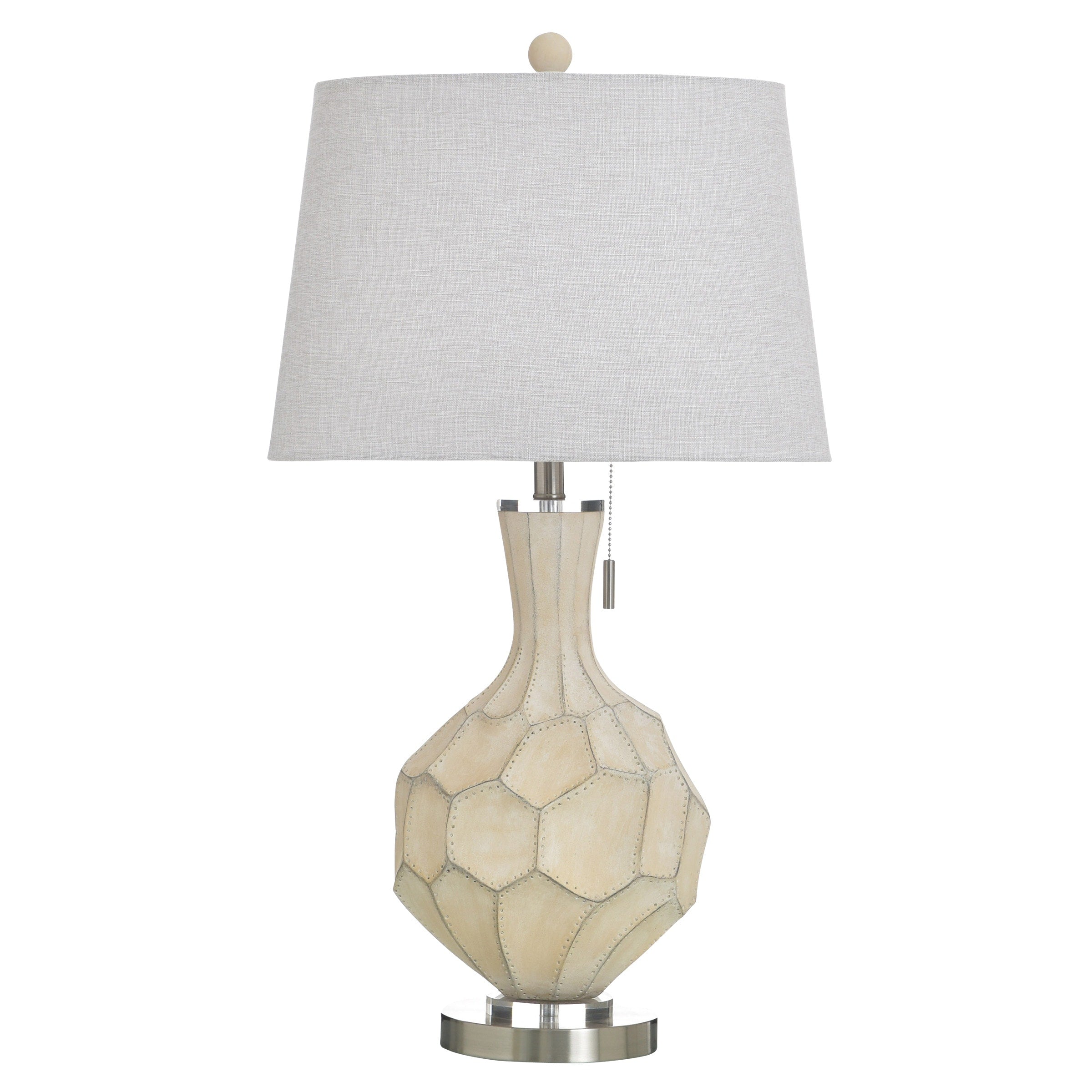 Stylecraft Poly Table Lamp Buzet Ivory White Shade