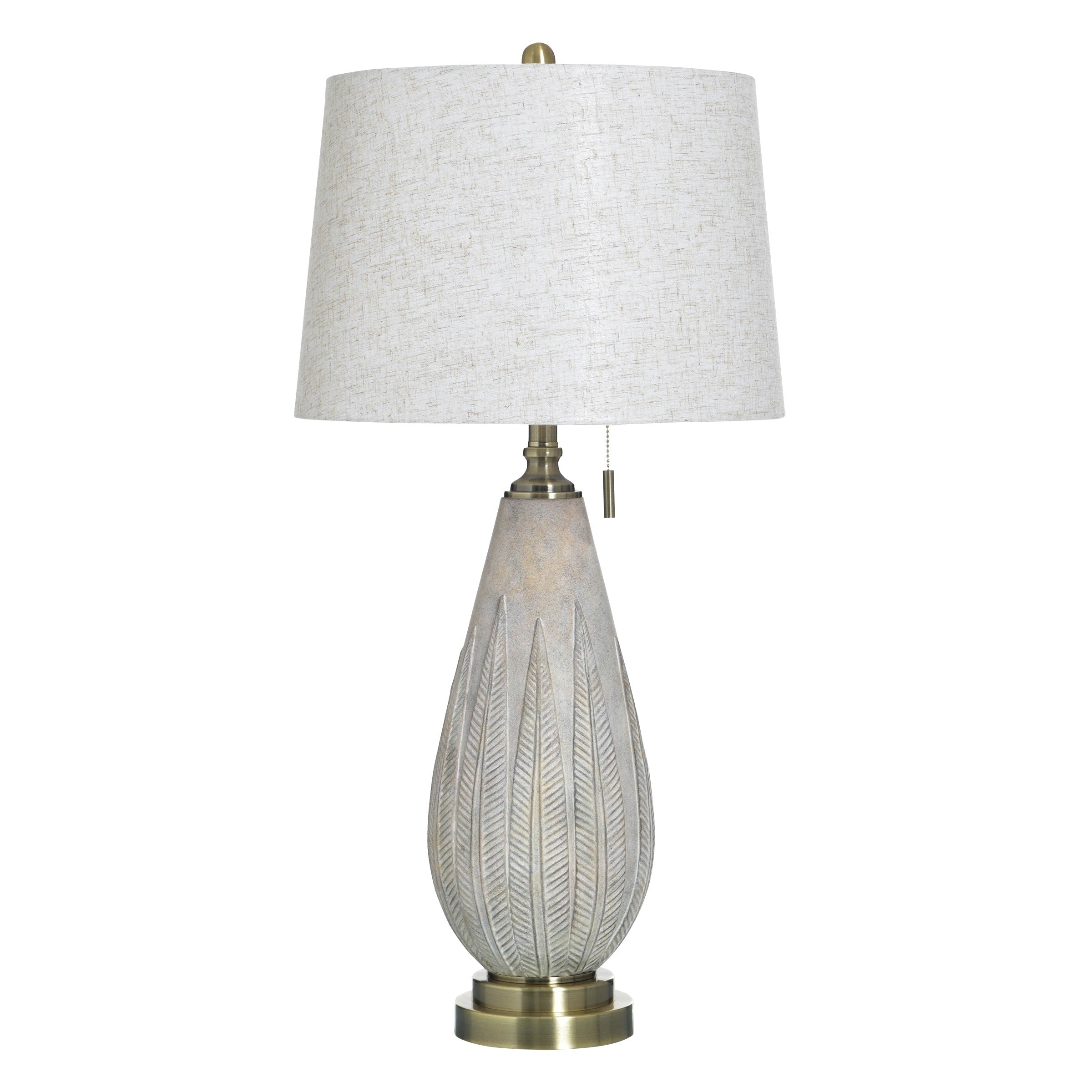 Stylecraft Poly Table Lamp Delnice Ivory White Shade