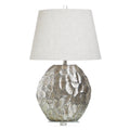 Stylecraft Poly Table Lamp Eggie Silver White Shade