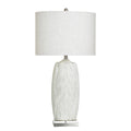 Stylecraft Poly Table Lamp Mali Silver White Shade