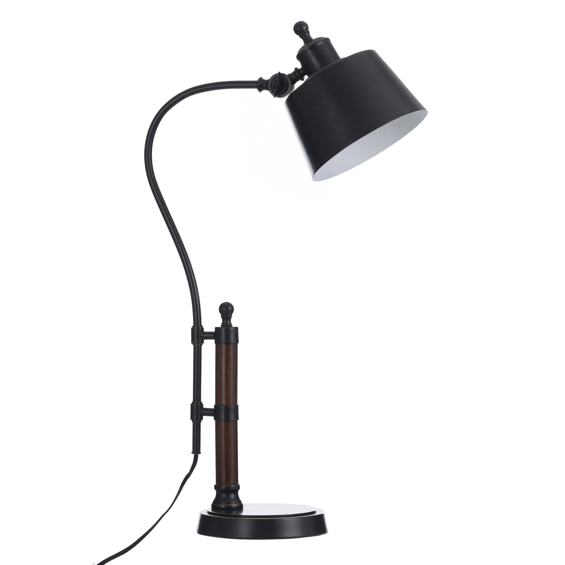 Russet Bronze Table Lamp Black Metal Shade