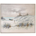 Stylecraft Seaside Hand Painted Framed Canvas Wall Art 62 X 42
