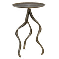 Stylecraft Serpentine Root Accent Table Antique Brass