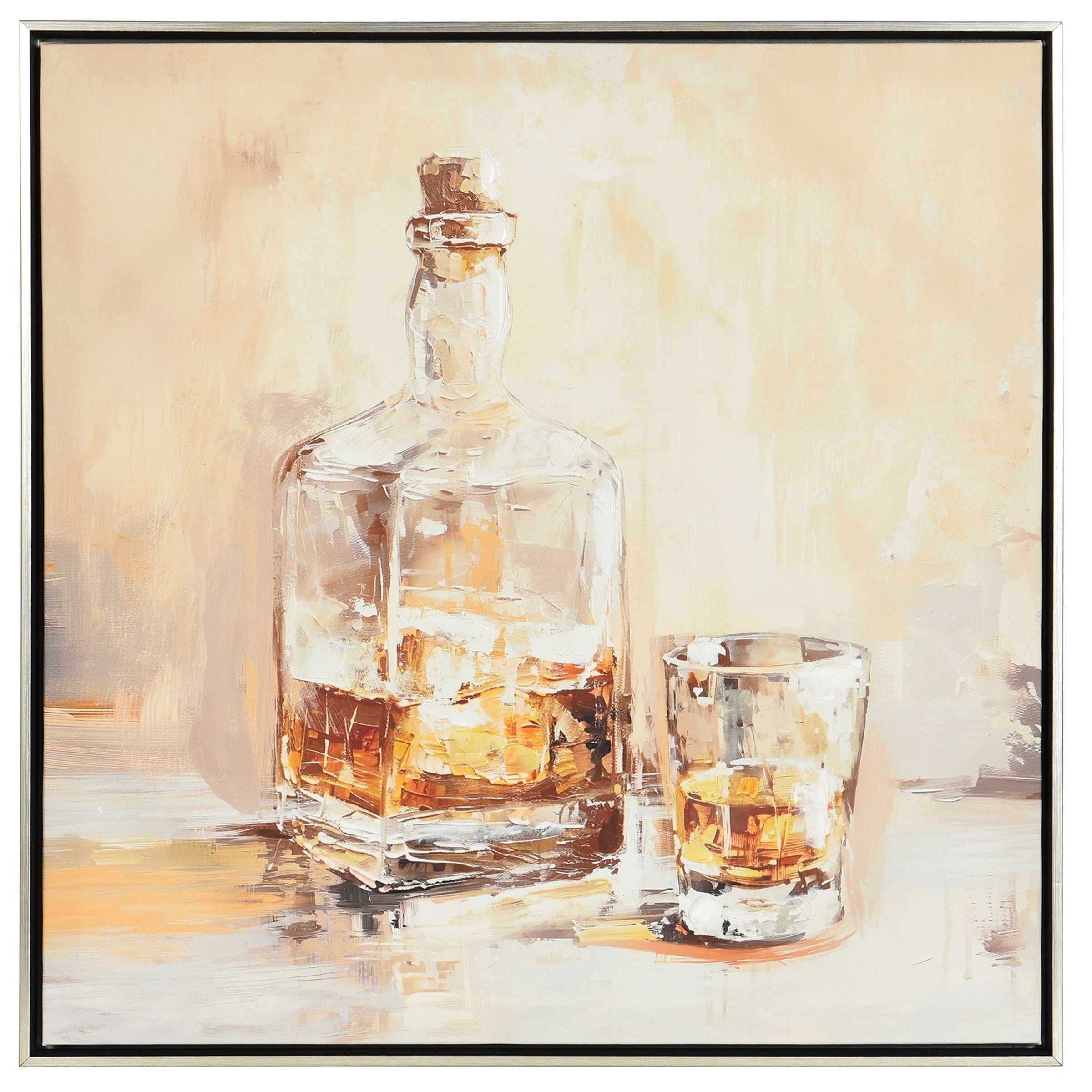 Stylecraft Sisters Emily Cocktail Hour Ii Hand Embellished Framed Canvas Wall Art 25 X 25