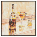 Stylecraft Sisters Katherine Cocktail Hour Iii Hand Embellished Framed Canvas Wall Art 25 X 25