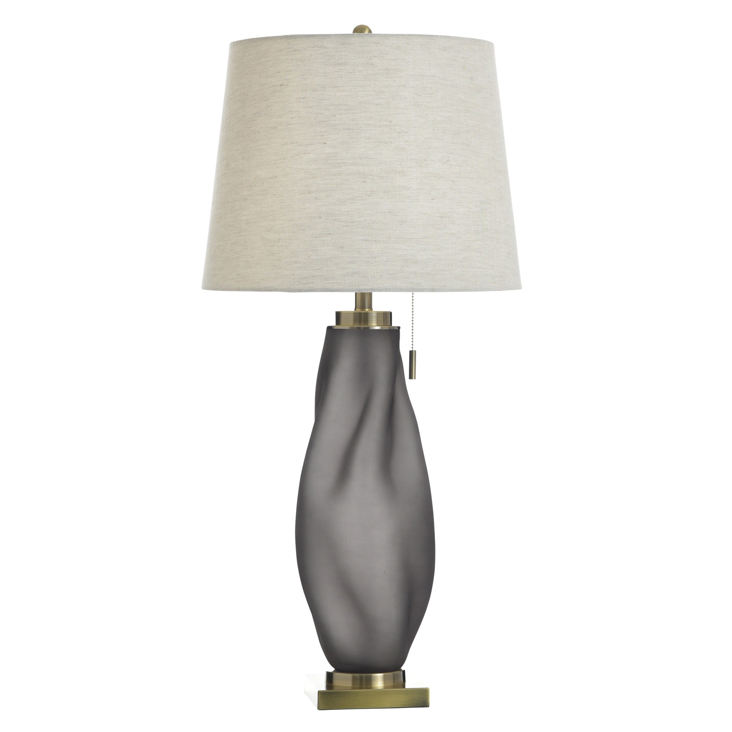 Stylecraft Smoke Milk Glass Table Lamp Izmir Smoke White Shade