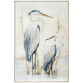 Stylecraft Southern Egret I Hand Embellished Framed Canvas Wall Art 32 X 48