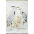 Stylecraft Southern Egret Ii Hand Embellished Framed Canvas Wall Art 32 X 48