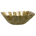 Stylecraft Square Fractured Earth Decorative Bowl Antique Brass
