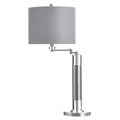 Stylecraft Steel Table Lamp Brushed Steel Grey Shade