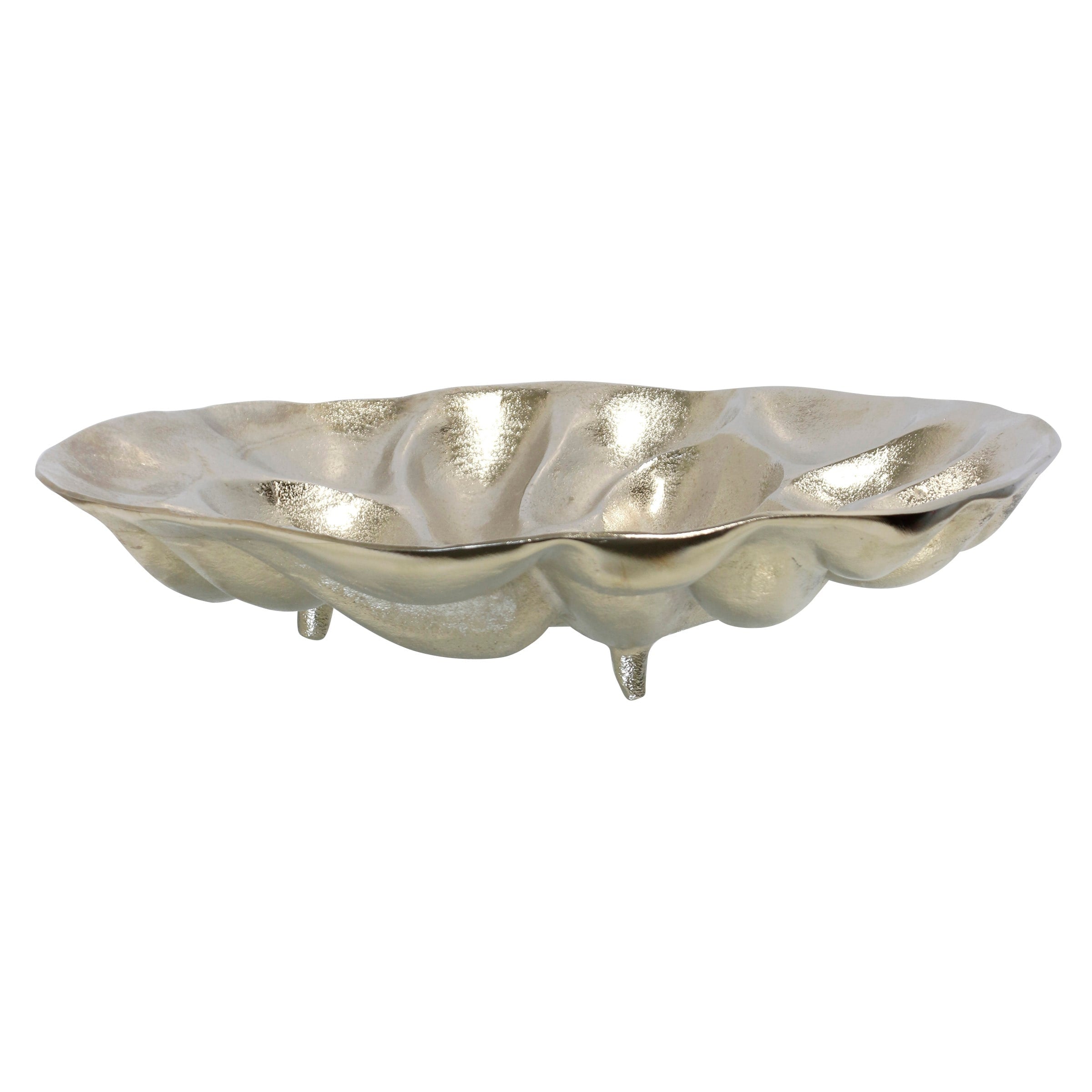 Stylecraft Tidepool Rim Decorative Bowl Nickel Plated