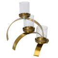 Stylecraft Triarch Arc Candle Holder Matte Brass