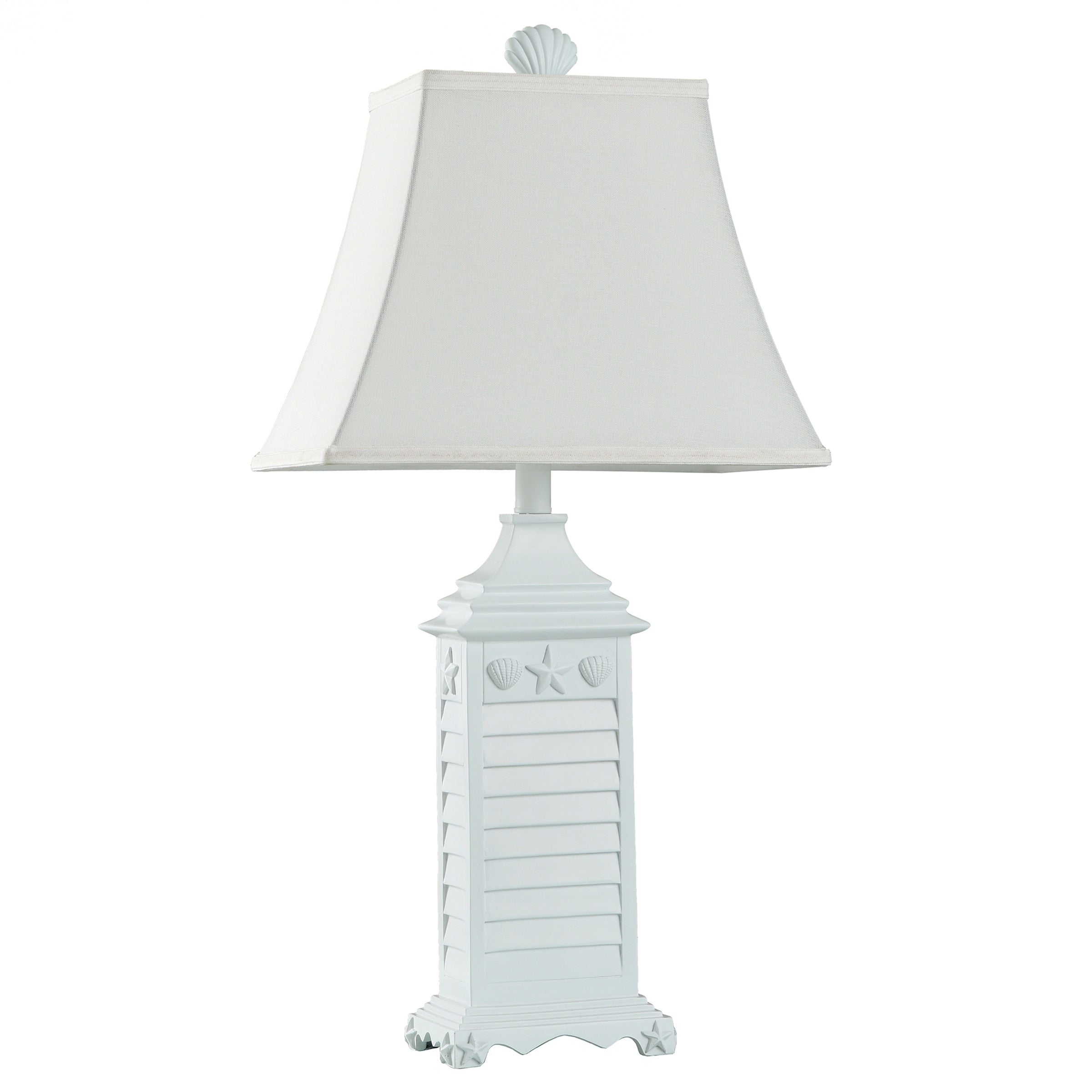 White Of Monterey Table Lamp White Softback Fabric Shade