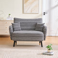 Stylish 2 Seater Sofa Couch Dark Gray Loveseat Sofa With Pillows Lounge Sleeper Sofa Couch With Storage Pocket