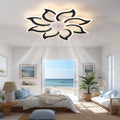 Stylish Flush Mount Ceiling Fan With Lights Remote Control